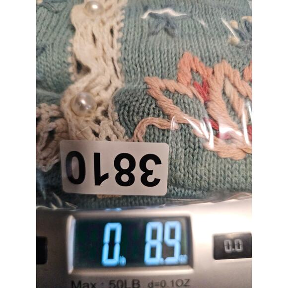 Vintage Koret Pastel Blue Cotton Crochet Floral Granny Sweater Vest S 3810 - Picture 10 of 10